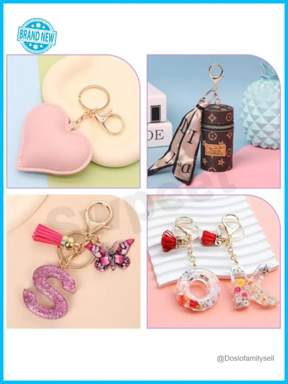 Lobster Claw Clasps with Keychain Rings for DIY Crafts Purse Strap